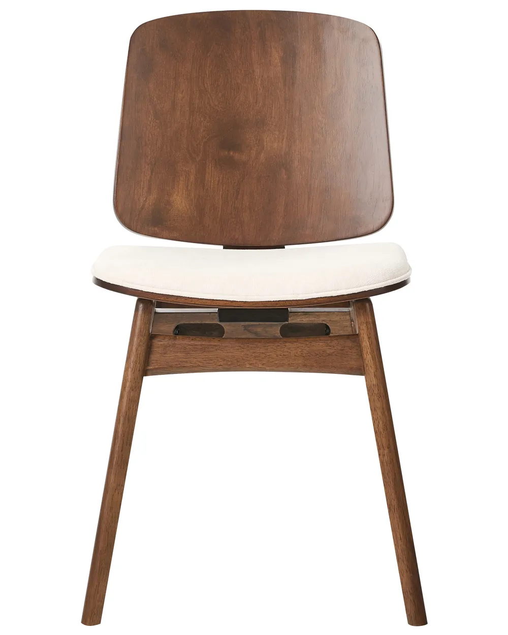 Set di 2 sedie da pranzo CHARLESTON Legno Marrone/Beige chiaro_1071164