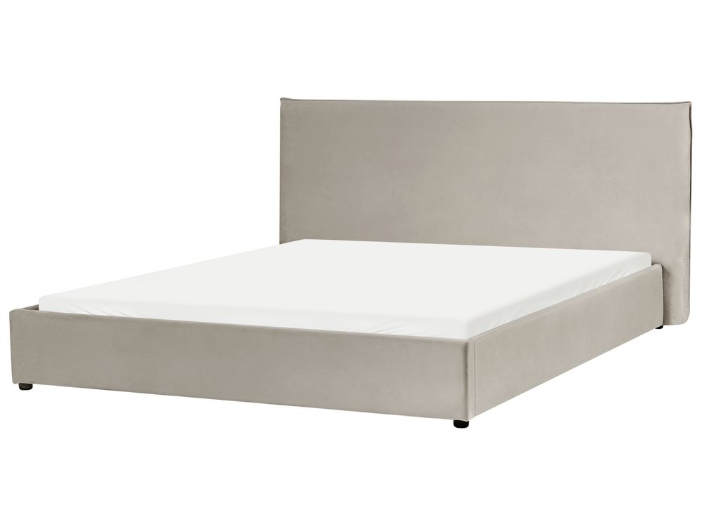 Bed Velvet LAVAUR 180 x 200 cm (EU Super King) Taupe