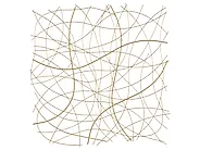 Vægdekoration ACATITA 78 cm Metal Guld_1182687