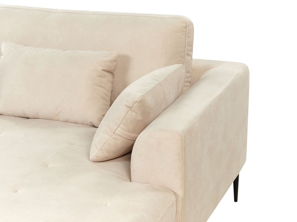 Cream velvet corner sofa discount