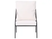 Garden Lounge Set with Table 4 Seater USTICA Metal Black_1037383