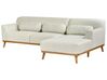 3-Sitzer Ecksofa cremeweiß linksseitig SIMOS_927971