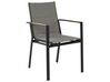 Zestaw ogrodowy stół i 4 krzesła czarny z szarym OLMETTO/BUSSETO_846128