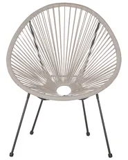 Sedia da giardino ACAPULCO II Rattan sintetico (PE) Grigio chiaro_811594