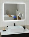 LED Wall Mirror with Bluetooth Speaker 60 x 80 cm Silver MONTARON_932220