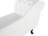 Chaiselongue Kunstleder weiss glänzend rechtsseitig NIMES_697472