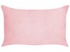 Set of 2 Corduroy Cushions 47 x 27 cm Pink MILLET_854684