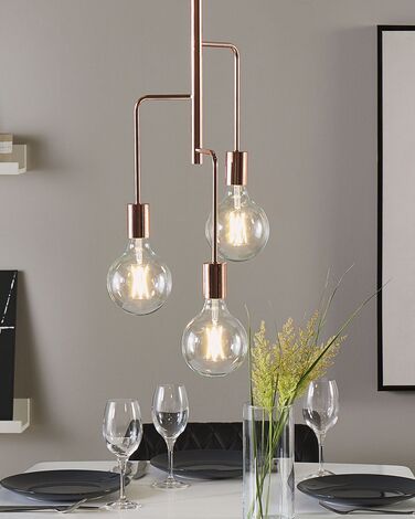 3 Light Pendant Lamp Copper BOGNA