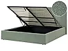 Ottoman Bed VION Boucle Green 160 x 200 cm (EU King Size)
