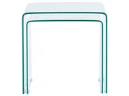 Set di 2 tavolini KENDALL Vetro temperato Trasparente_751269