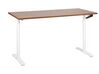 Sötétbarna és fehér manuálisan állítható íróasztal 160 x 72 cm DESTINAS_899107