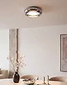 LED Ceiling Lamp NITH Glass Silver