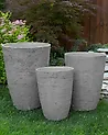 Set of 2 Plant Pots CAMIA 43 cm Grey