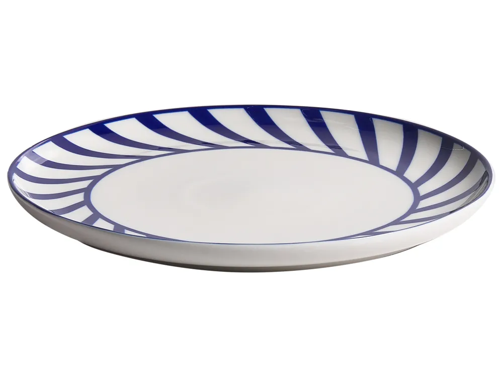 Set of 12 Dinnerware SHISO Porcelain White/ Blue_1064151