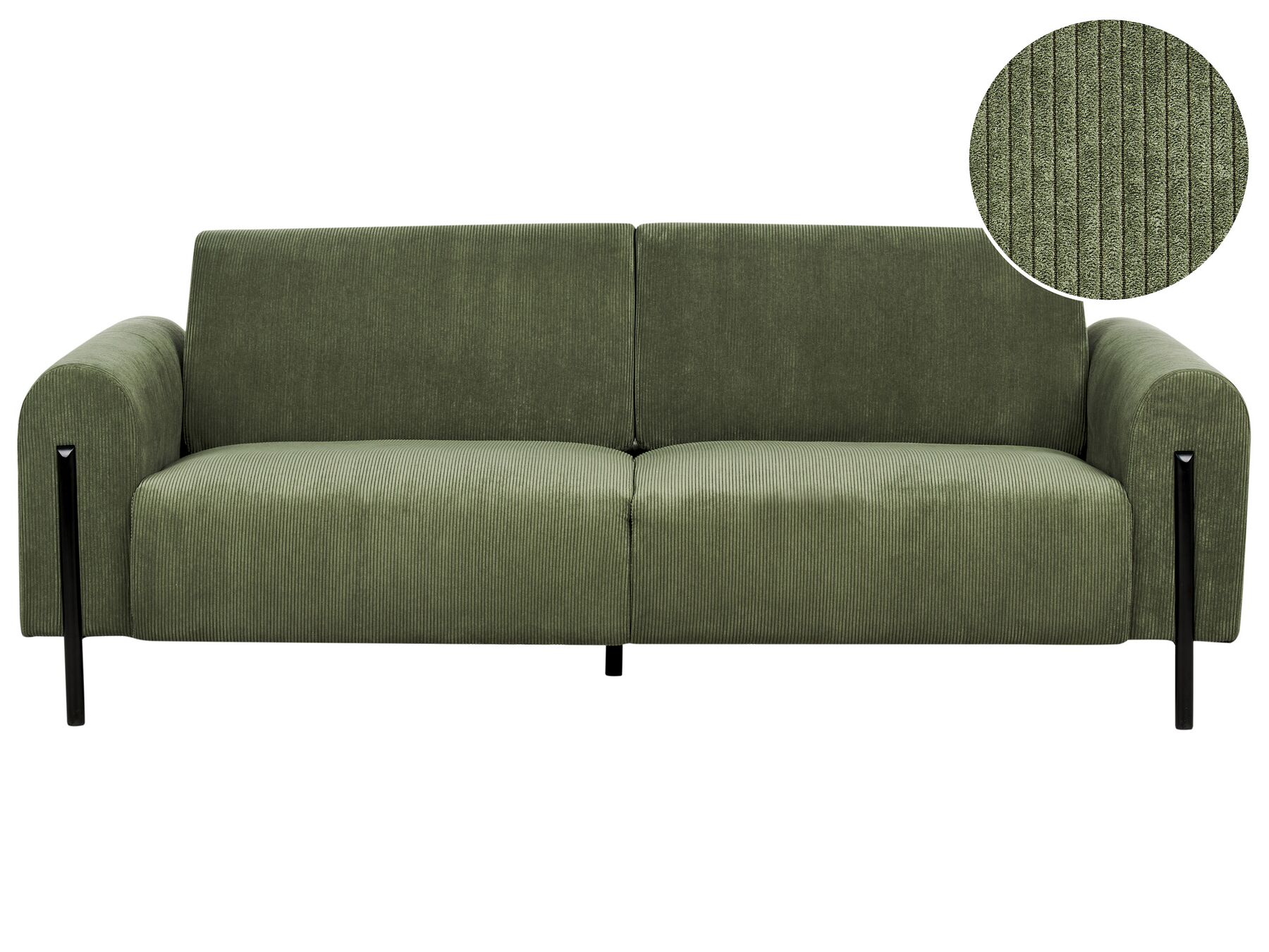 3-istuttava sohva vakosametti oliivinvihreä ASKIM_918464