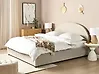 Ottoman Bed VAUCLUSE Fabric Beige 180 x 200 cm (EU Super King)