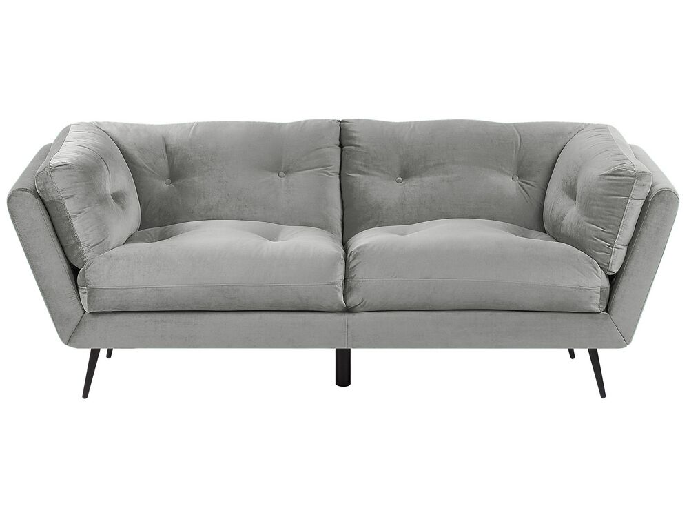 Sofa dla 3 osób LENVIK Welur Szary