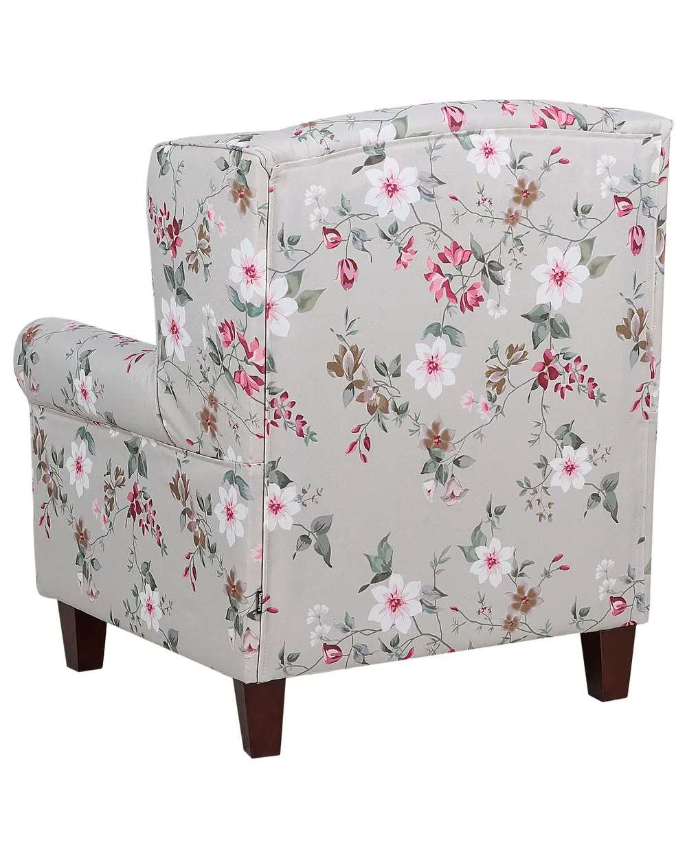 Wingback Chair HAMAR with Footstool Fabric Light Grey_794146