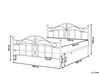 Kovová posteľ 140 x 200 cm biela ANTLIA_806762