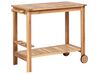 Conjunto de comedor 8 plazas de madera de acacia certificada clara con carrito de cocina SASSARI II_923826