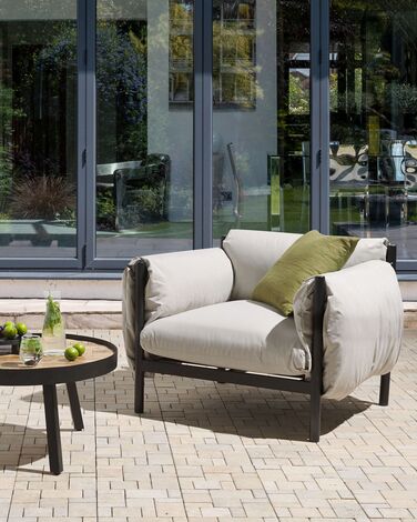 Aluminium Garden Armchair Light Grey ESPERIA