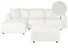 Modular Corner Sofa HEDE with Ottoman Boucle White Right Hand