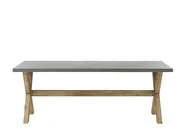 Garden Dining Set 6 Seater MAROS/OLBIA with Cushions Concrete Light Brown_824077