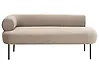 Left-Hand Chaise Longue MIRMANDE Fabric Taupe