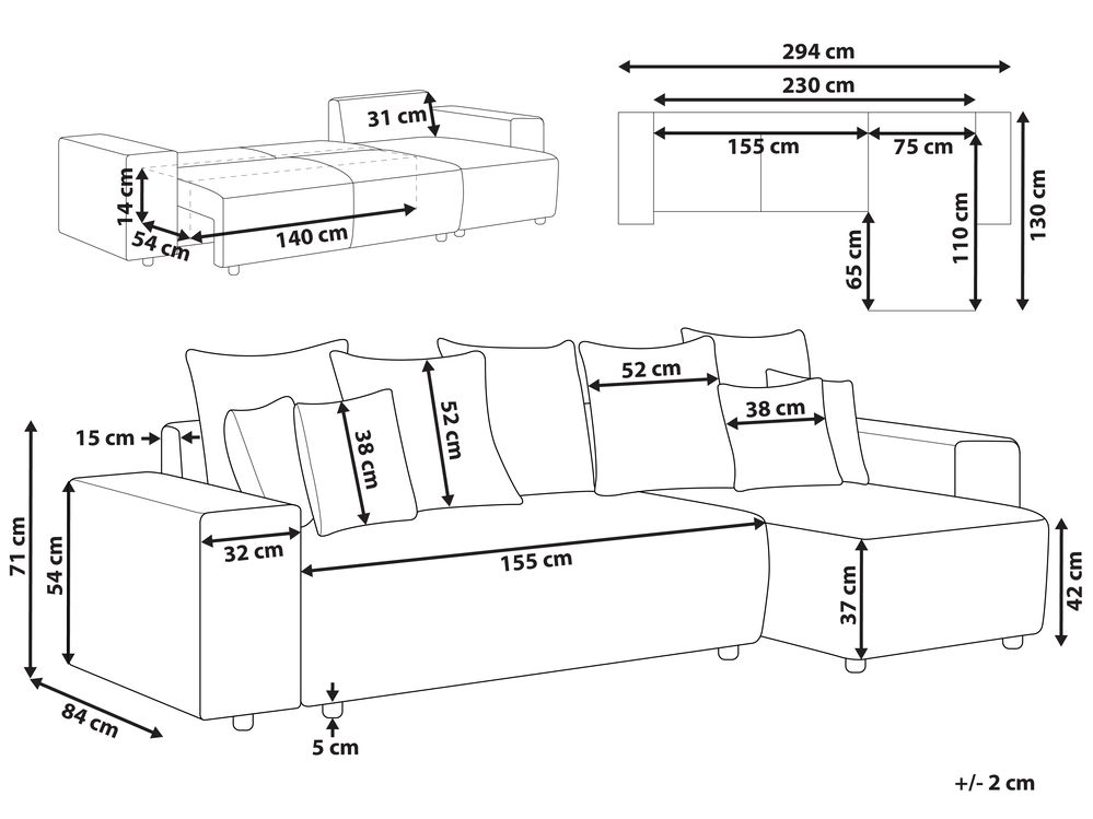 Divani Letto Angolare Standard Divani Angolari Misure Divano Letto