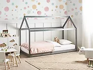 Kids Bed House Pine Wood TOSSE 90 x 200 cm (EU Single) Grey_1187307