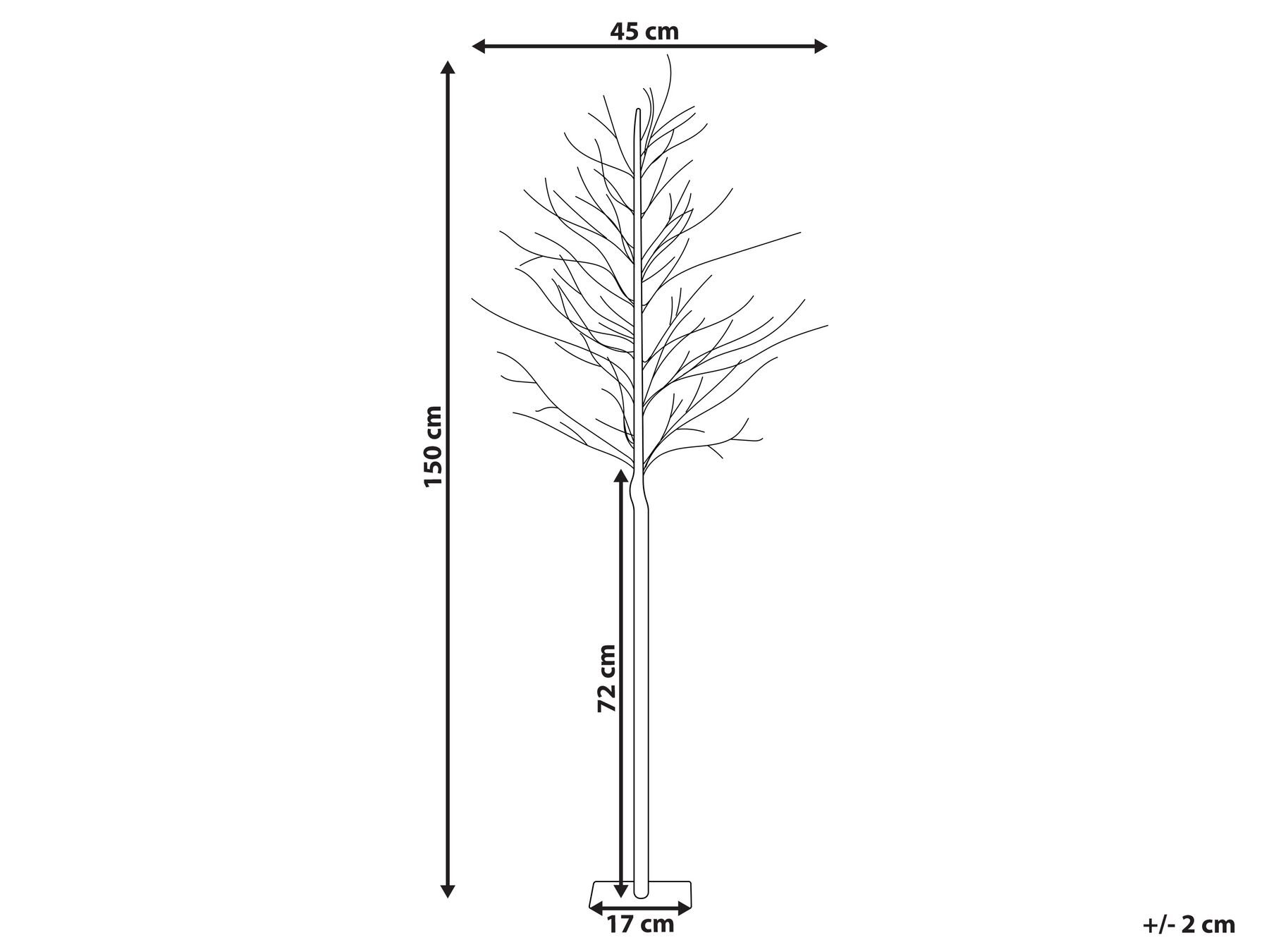 Outdoor LED Decoration Christmas Tree 150 cm Black IKOLA_835481 Outdoor LED Decoration Christmas Tree 150 cm Black IKOLA_835481