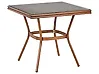 Garden Dining Table CASPRI II 80 cm 80 cm Glass Grey
