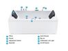 Left Hand Whirlpool Bath with LED 1830 x 900 mm White VARADERO_787093