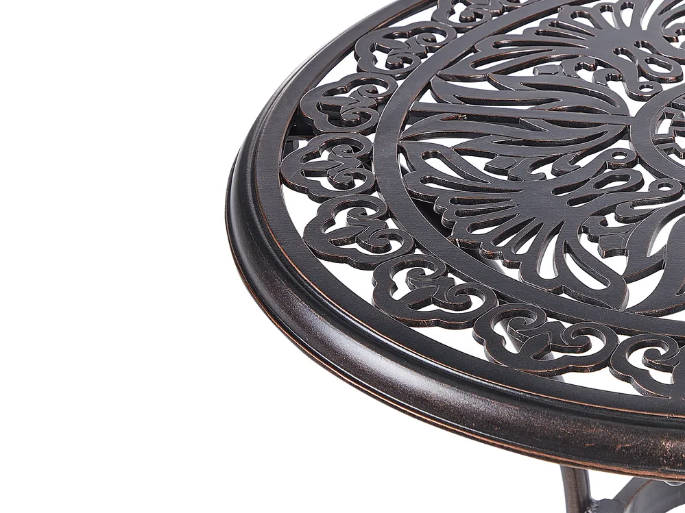 Bistro Table ANDALO 68 cm 68 cm Metal Brown_931787