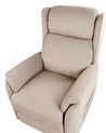 Fabric Electric Recliner Chair Taupe ELEGY_924132