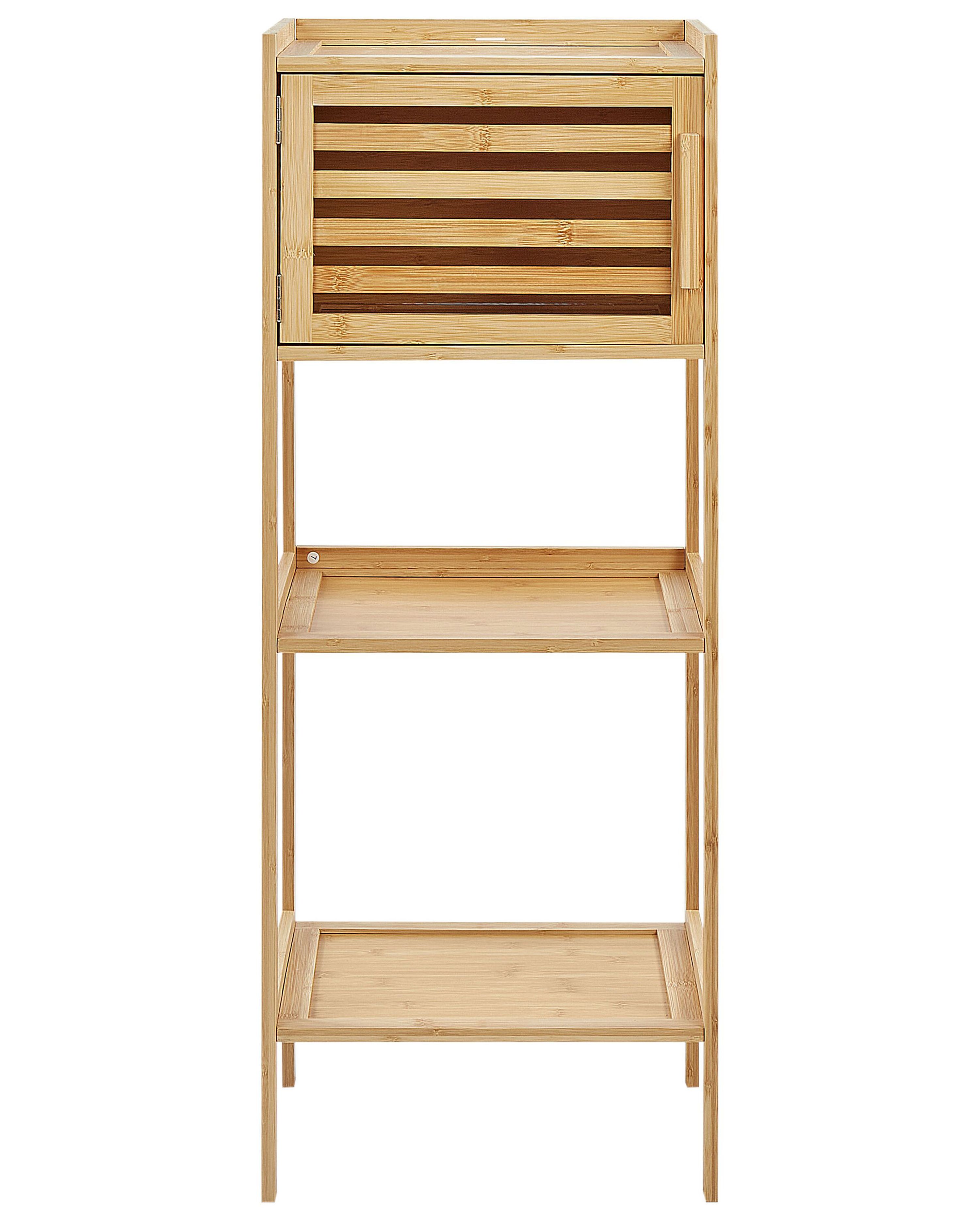 Bamboo Bathroom Shelving Unit Light Wood BECKLEY | Beliani.co.uk