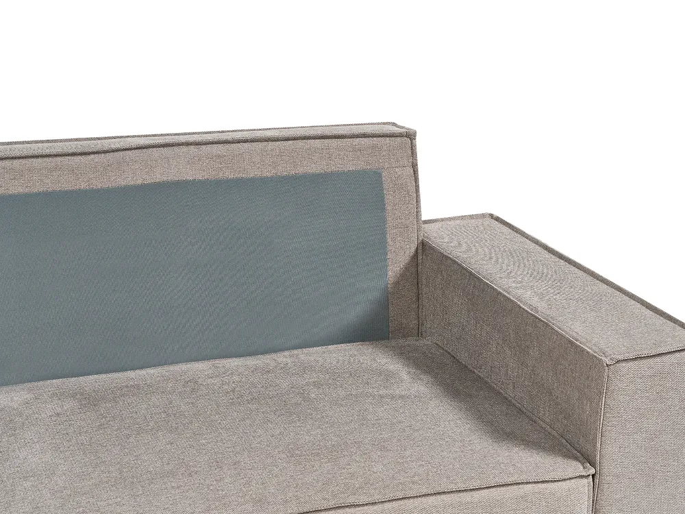 Corner Sofa Bed 3 Seater KARILA with Storage Fabric Taupe Right Hand_886038