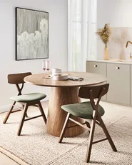 Set di 2 sedie da pranzo LELAND Legno Marrone scuro_975701