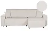Corner Sofa Bed ABACKA Corduroy Off-White Left Hand