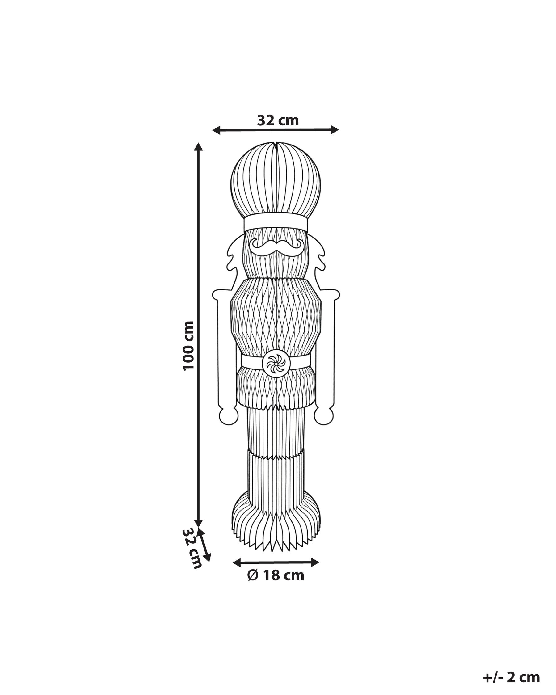 Christmas Decoration VINTERELV 100 cm Nutcracker Dark Red_1187410