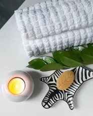 Set of 4 Towels ATAI Cotton White_884632