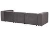 3 Seater Modular Velvet Sofa with Ottoman Dark Grey FALSTERBO_919349