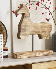 Figurine Horse COLIMA Paulownia Wood Light Brown_794767