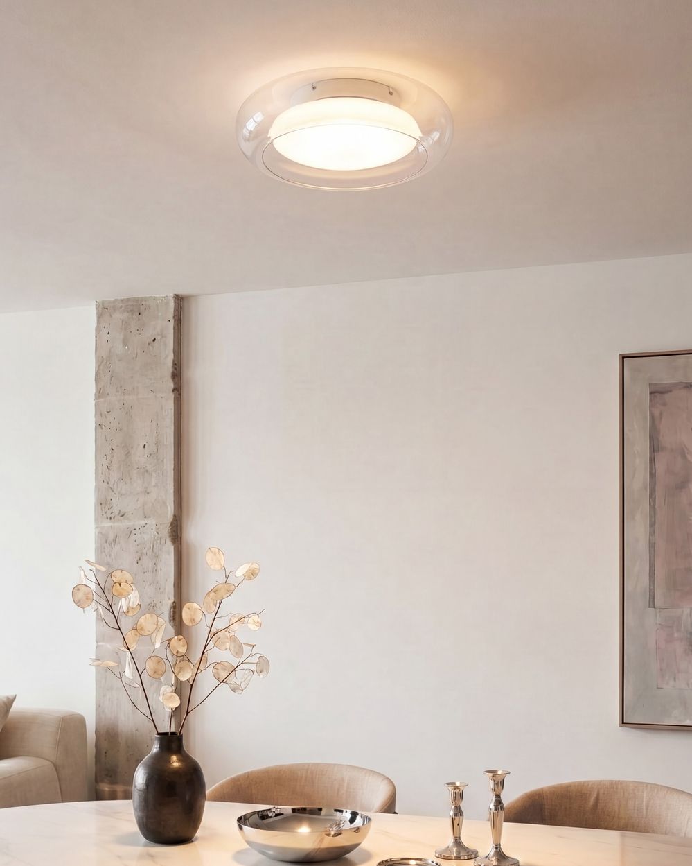 LED Deckenlampe NITH mit Dimmer Glas Transparent