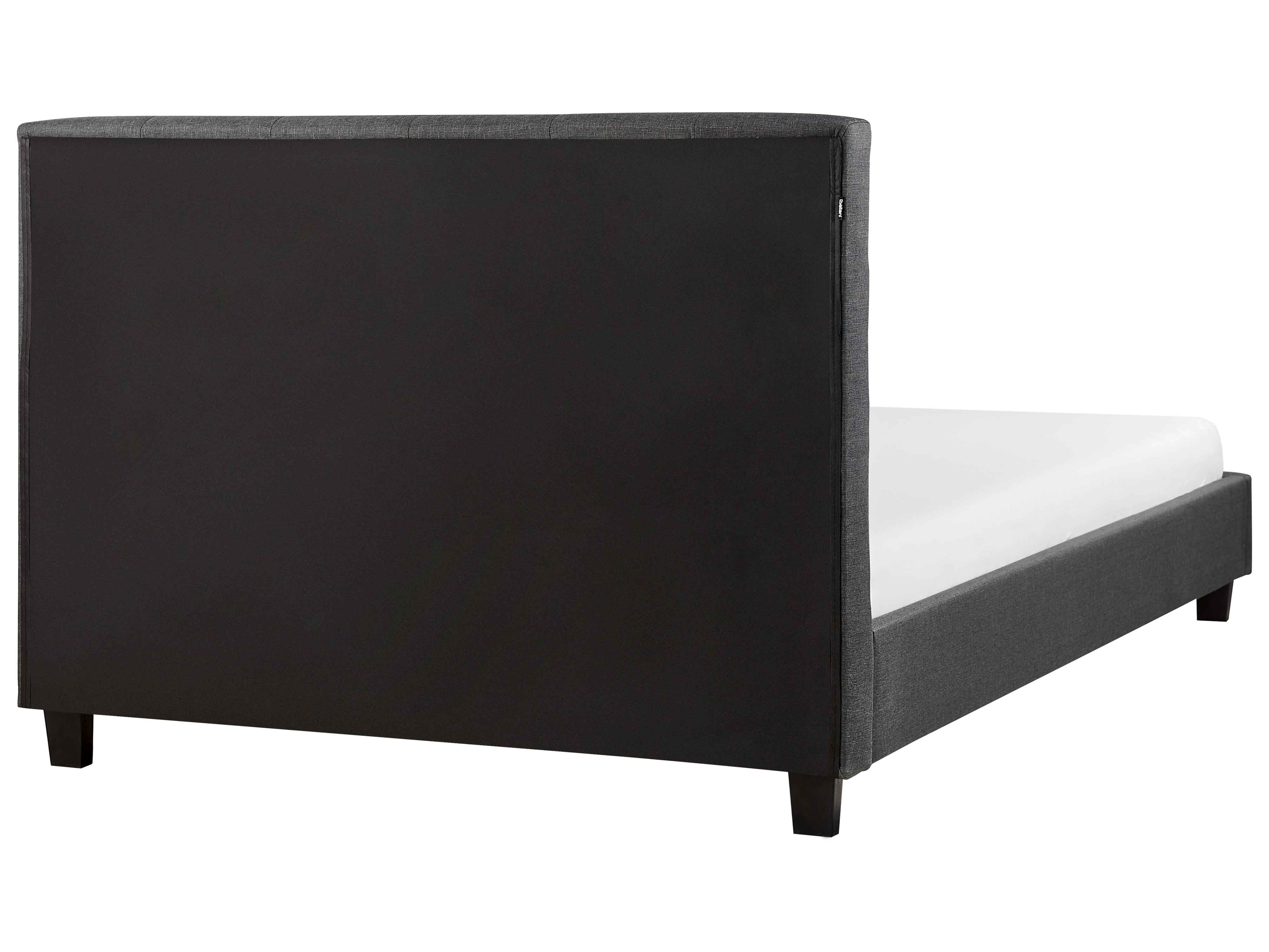 Cama Tecido LA ROCHELLE 140 x 200 cm Cinzento escuro_744994