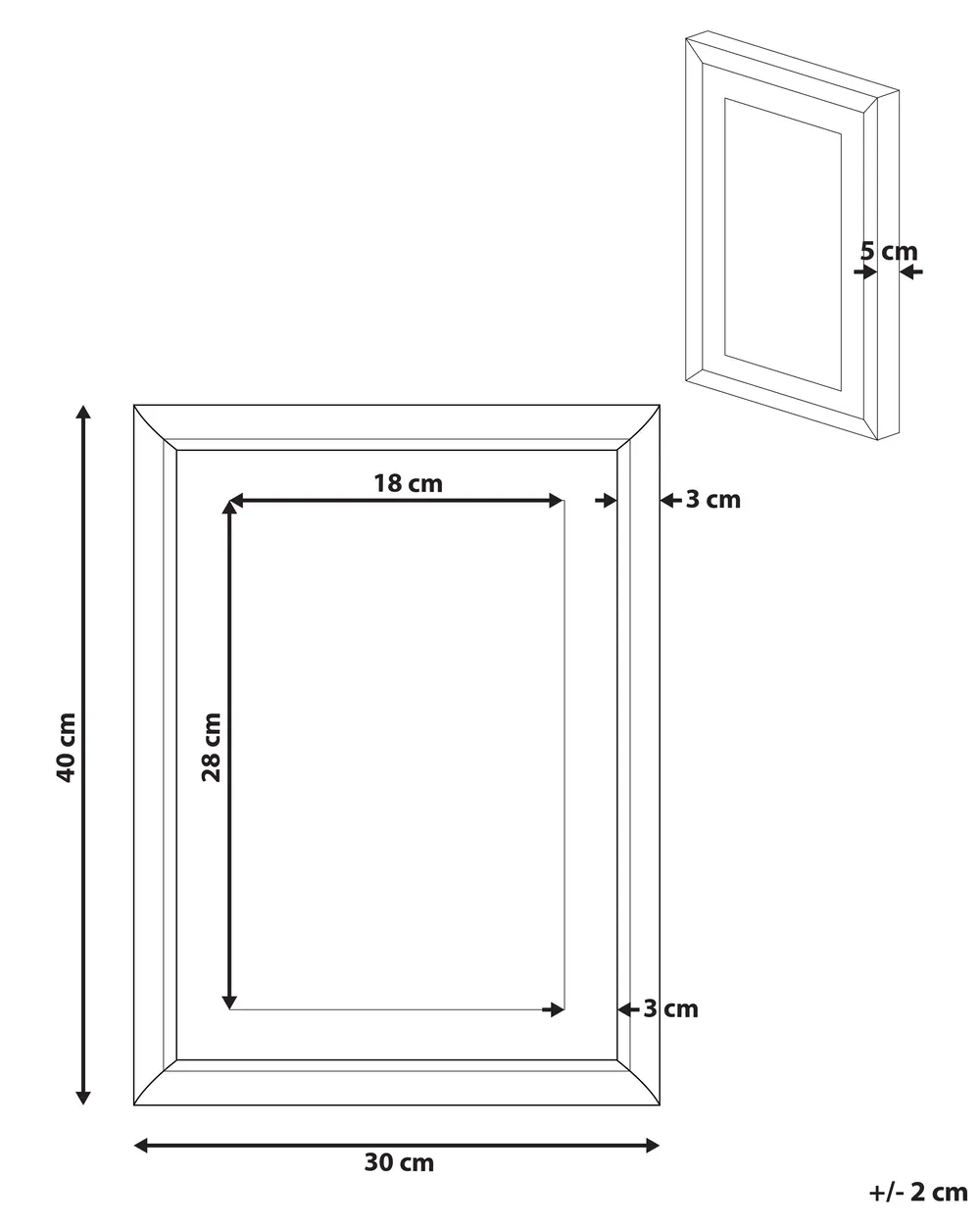 Stampa da parete Incorniciata AGENA 30 x 40 cm Motivo floreale Blu_784733
