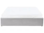 Ottoman Bed without Headboard DINAN Fabric Light Grey 140 x 200 cm (EU Double)_903722