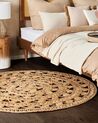 Round Jute Area Rug ⌀ 140 cm Beige KERER_895923