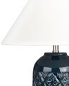 Keramisk bordlampe mørkeblå TELIRE_849288