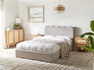 Ottoman Bed NANTERRE Chenille Taupe 140 x 200 cm (EU Double)_1019568